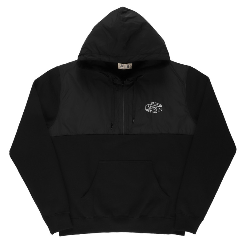 Half zip black hoodie online