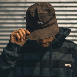 Anuell Mooser Waxed 6 Panel Cap Dark Brown