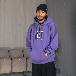 Anuell Warpor Organic Hoodie Washed Purple