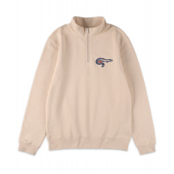 Anuell Slippem Half Zip Organic Sweatshirt Beige
