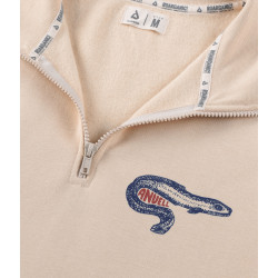 Anuell Slippem Half Zip Organic Sweatshirt Beige